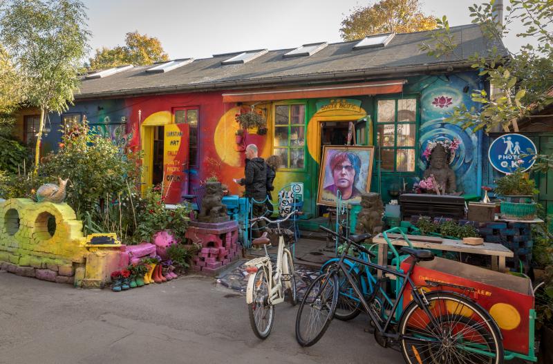 Art shop in Freetown Christiania, Copenhagen, Denmark