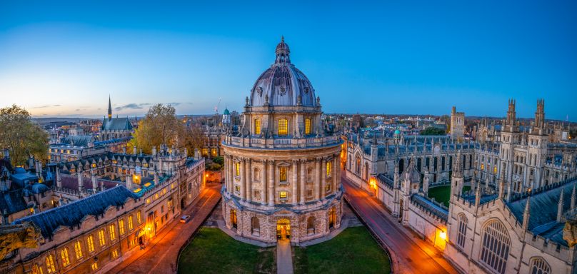Oxford College at night