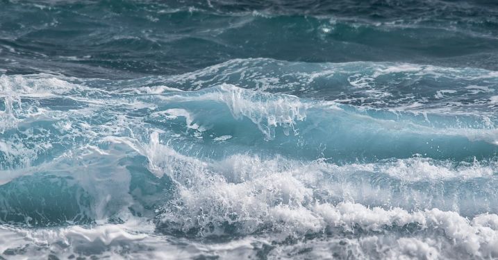 Color photograph of waves