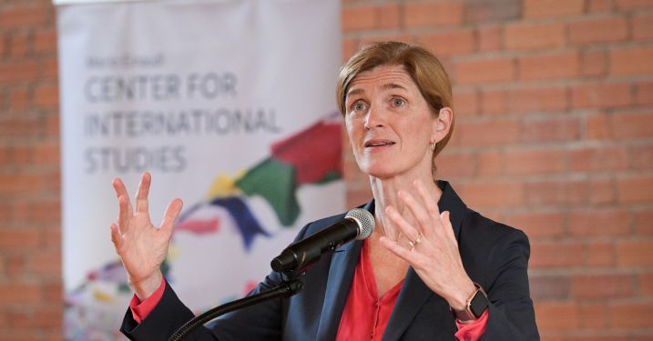 Former USAID administrator Samantha Power gave the 2026 Bartels lecture.