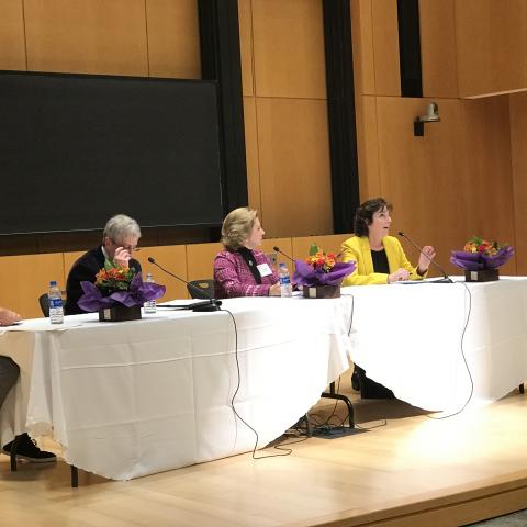 Lund Debate table with four speakers at it