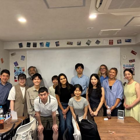 Bhavya Diwakar with members of the Wake Up in Japan organization